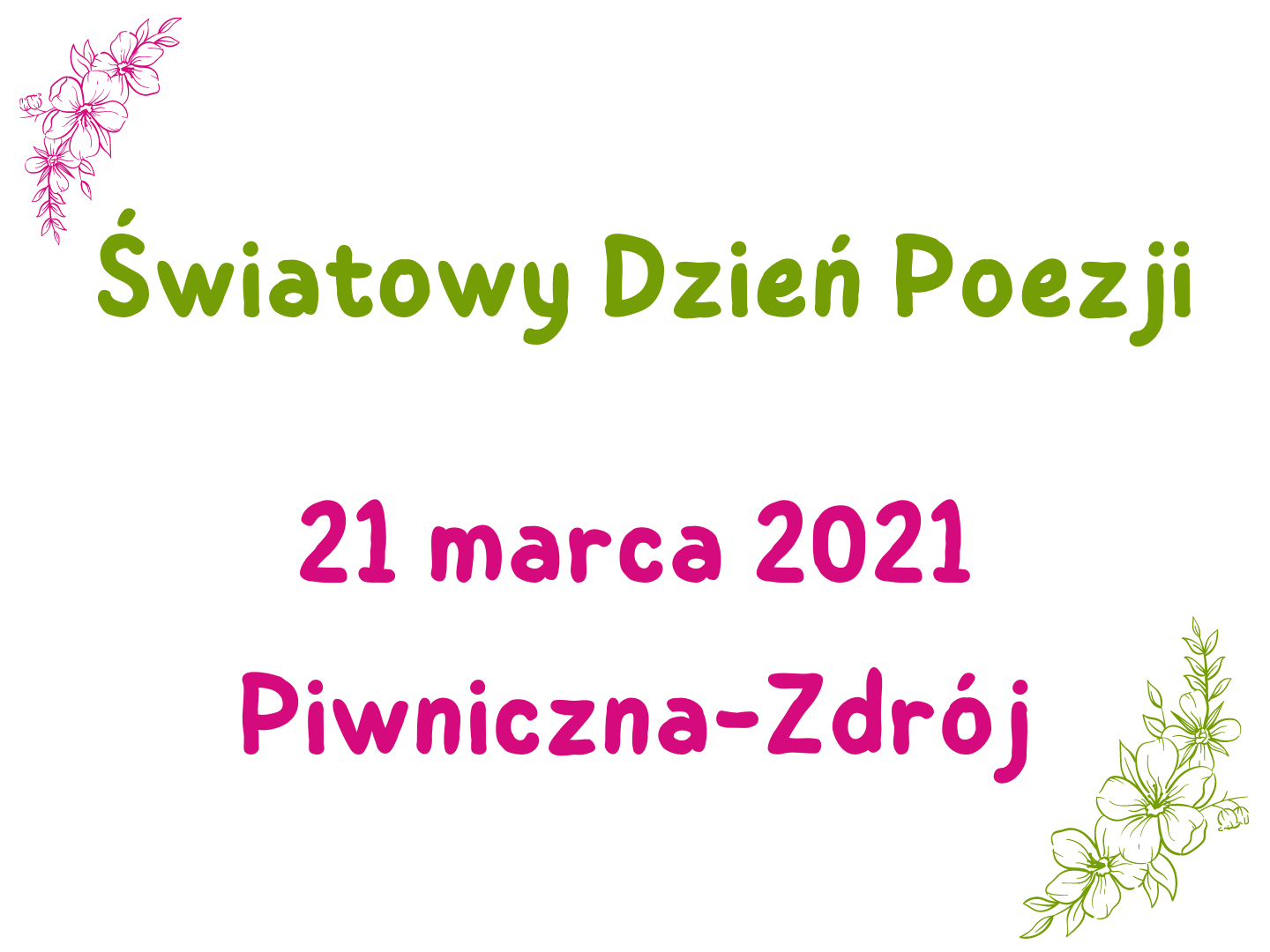 21 marca - Światowy Dzień Poezji