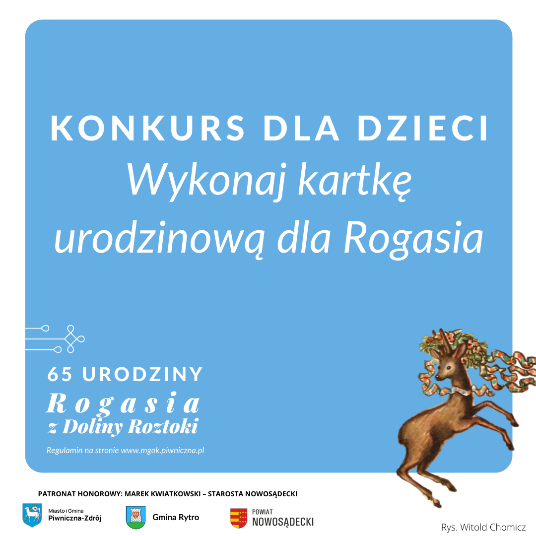 Konkurs plastyczny „URODZINOWA KARTKA DLA ROGASIA”