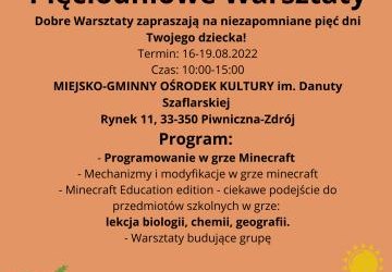 Pięciodoniowe warsztaty programowania dla dzieci