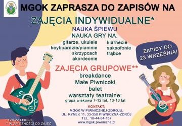 Zapisy na zajęcia indywidualne oraz grupowe