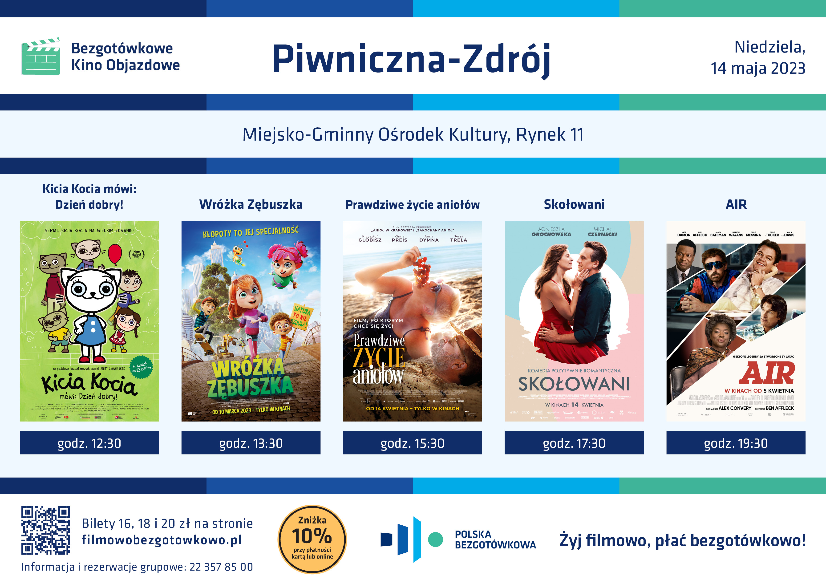 14 maja Bezgotówkowe Kino Objazdowe zaprasza na seanse!