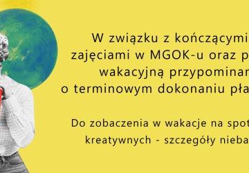 Przypominamy o dokonaniu płatności za zajęcia :)