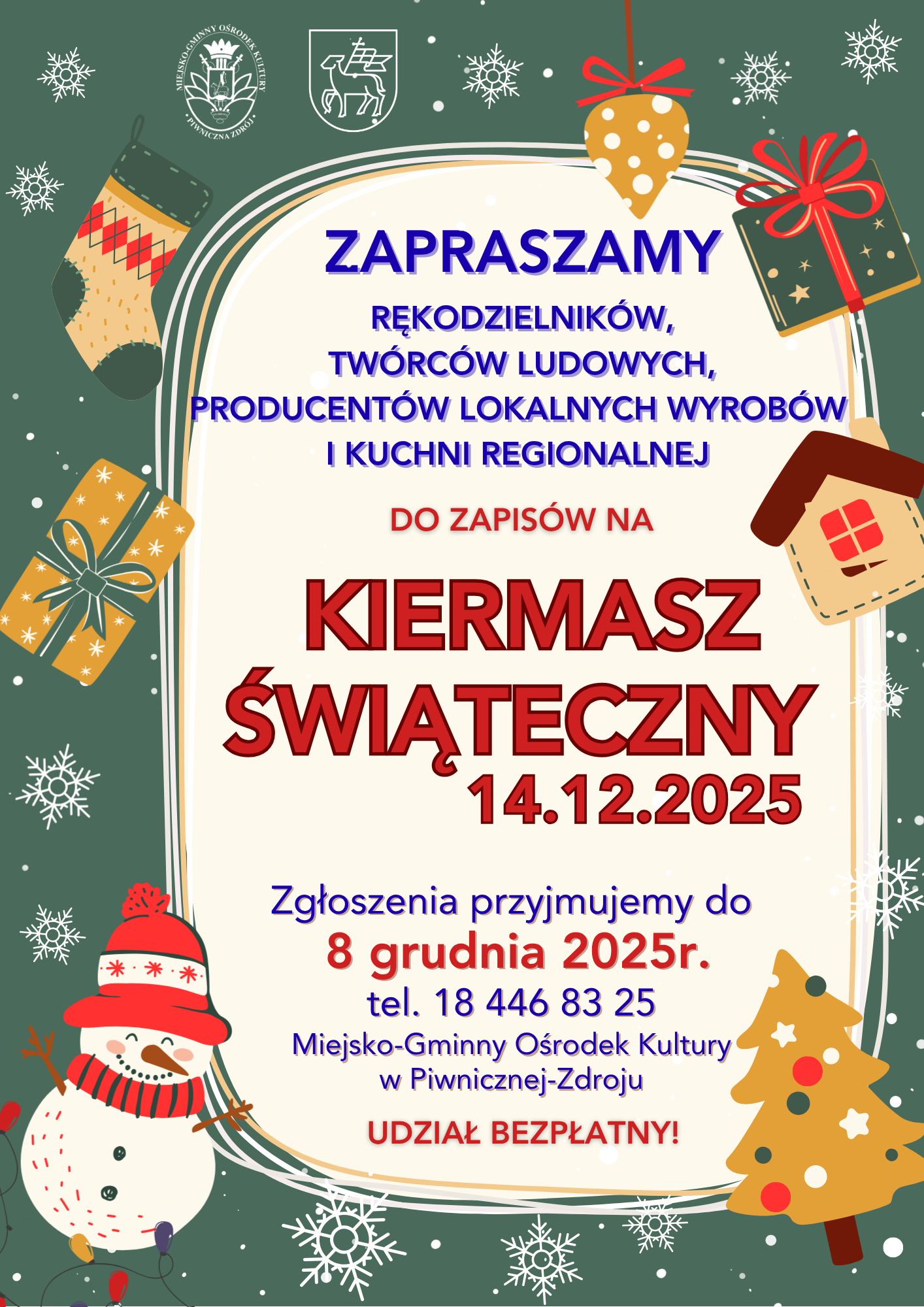 Kiermasz Świąteczny - zapisy wystawców