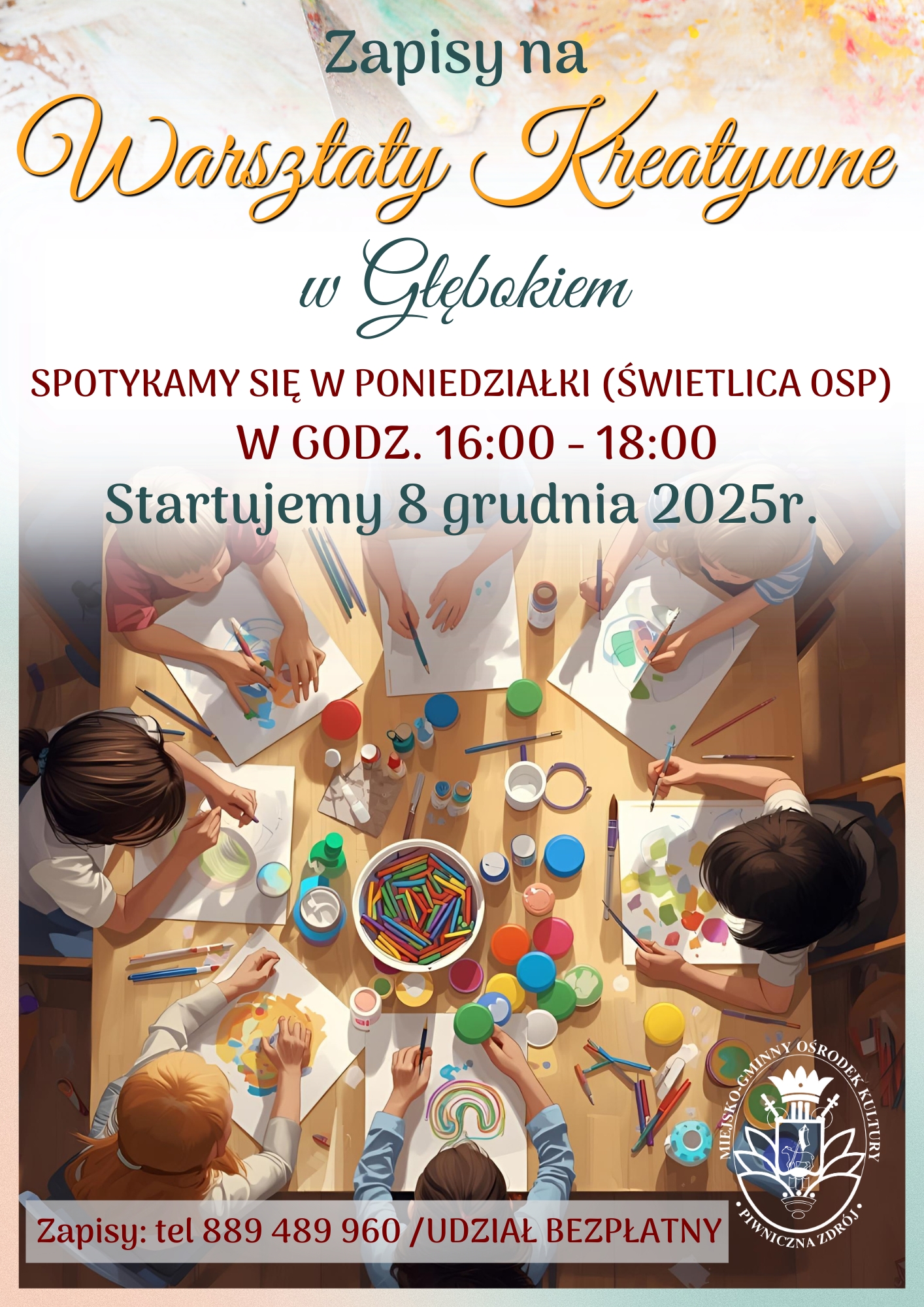 Warsztaty Kreatywne w świetlicy OSP w Głębokiem