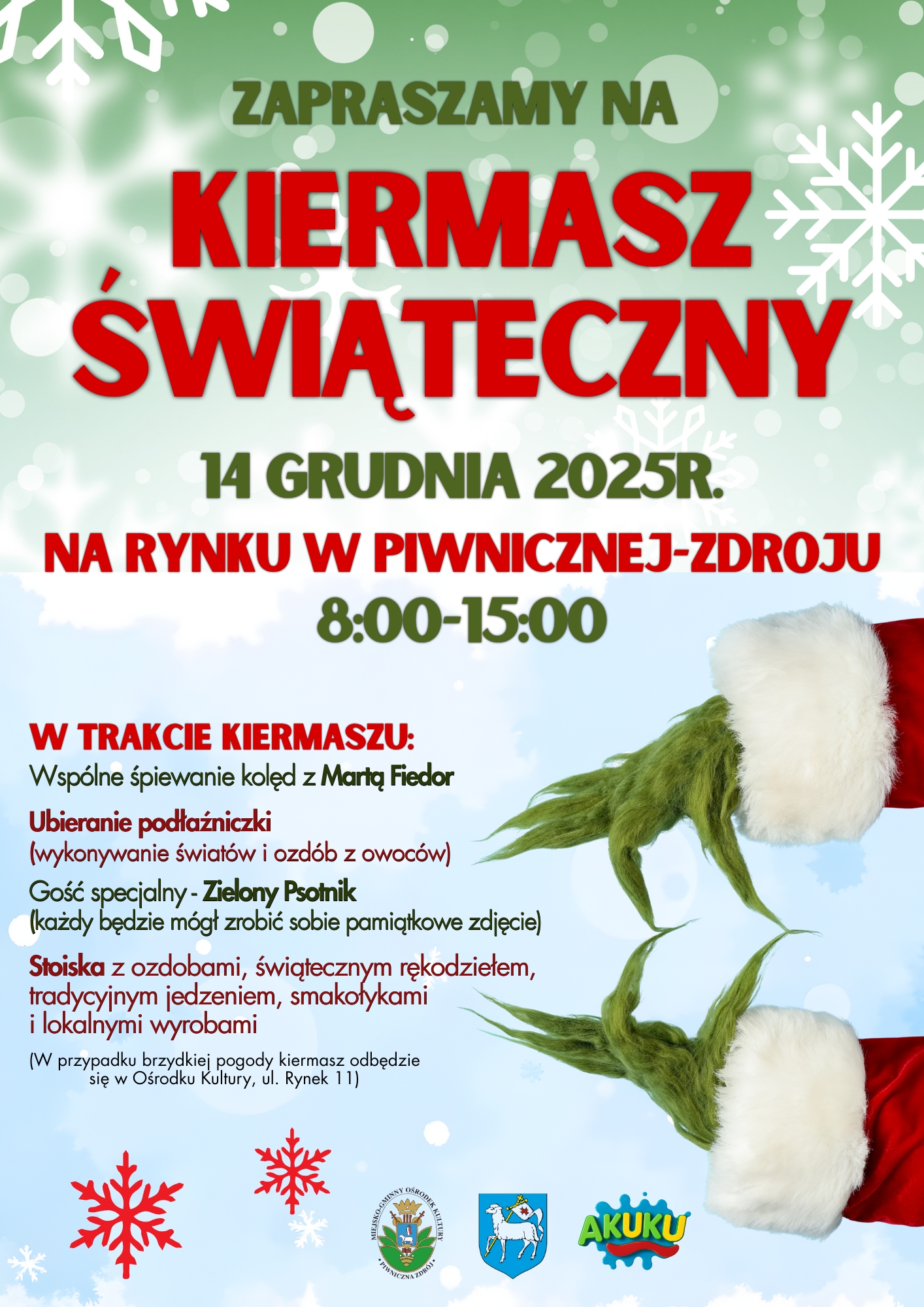 Kiermasz Świąteczny - 14 grudnia - ZAPRASZAMY