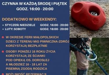 ŚCIANKA WSPINACZKOWA FERIE 2019